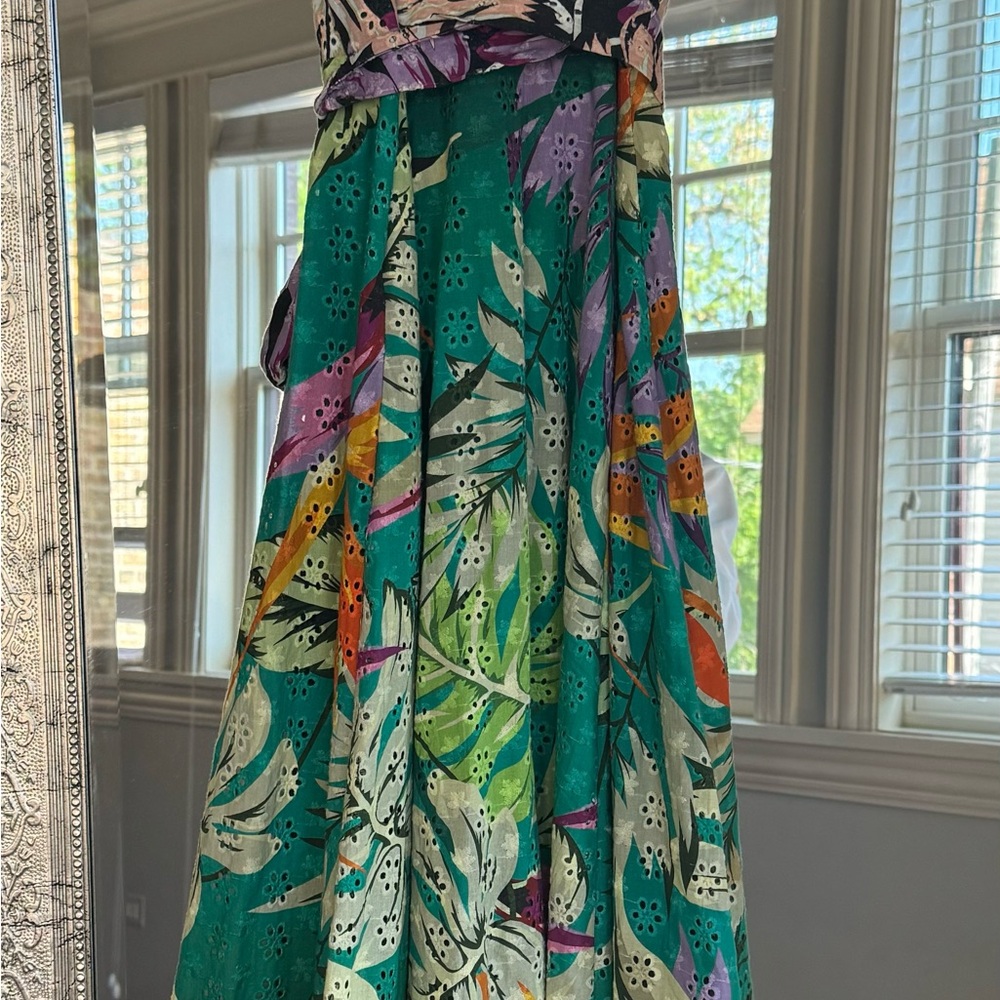Eva Franco Garden Maxi Tie Waist Sz 0